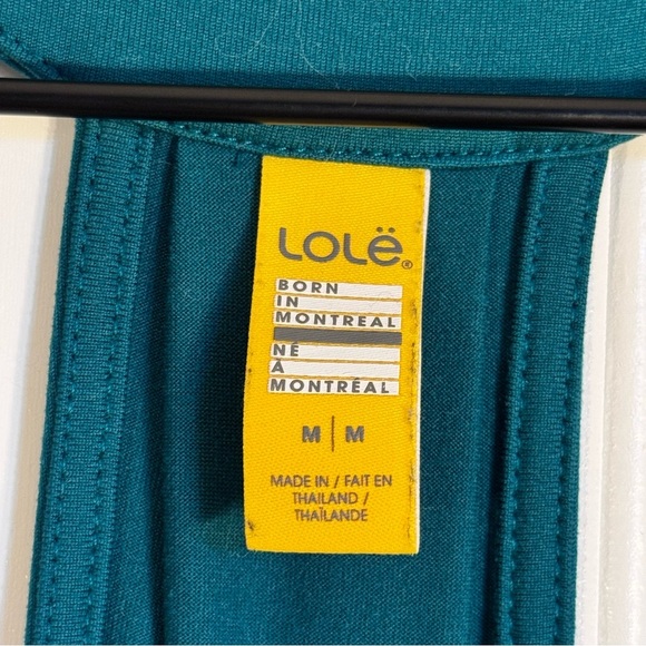 Lolë Teal Wrap Racer Back Casual Dress Women’s Size Medium - Picture 6 of 9